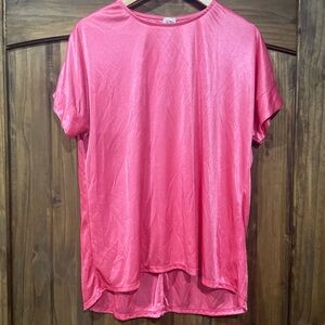 Pink Women's Shiny Top
